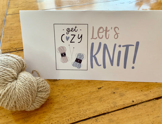 Let's KNIT! card